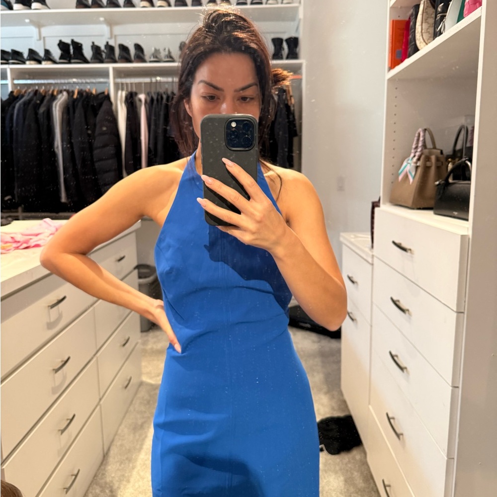 Amanda Uprichard Donahue Royal Blue One-Shoulder Dress